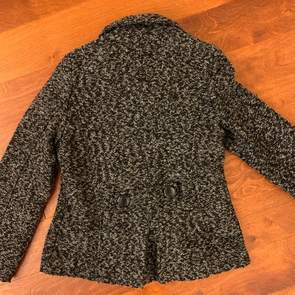 Black/Gray Pea Coat 🆕 - Picture 6 of 8